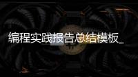 编程实践报告总结模板_(编程实践报告总结模板图片) 